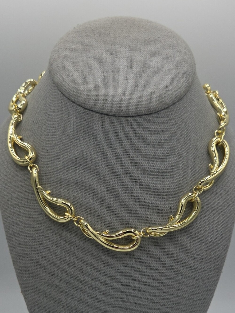 5 for $25! Rush by Denis & Charles Gold Tone Link Swirl Necklace